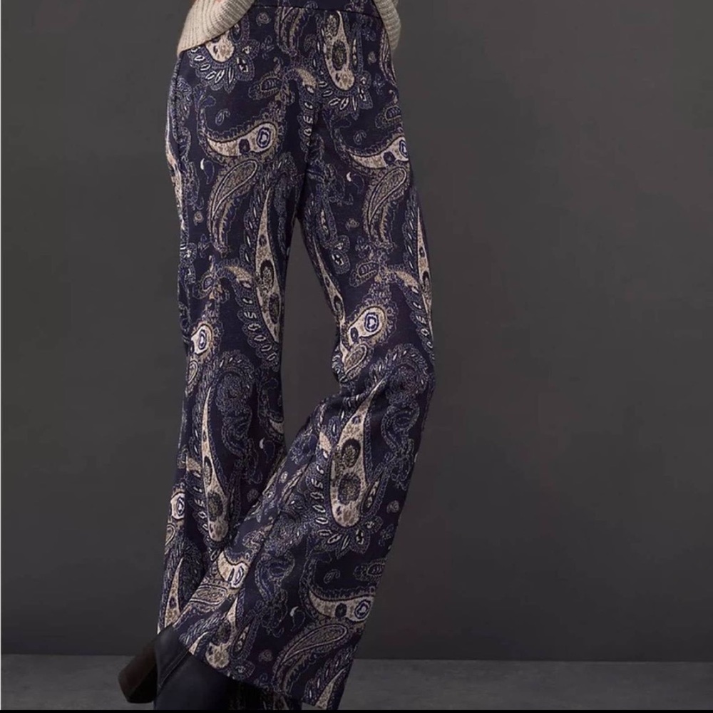 Anthropology Maeve Pants | Flare Paisley Print